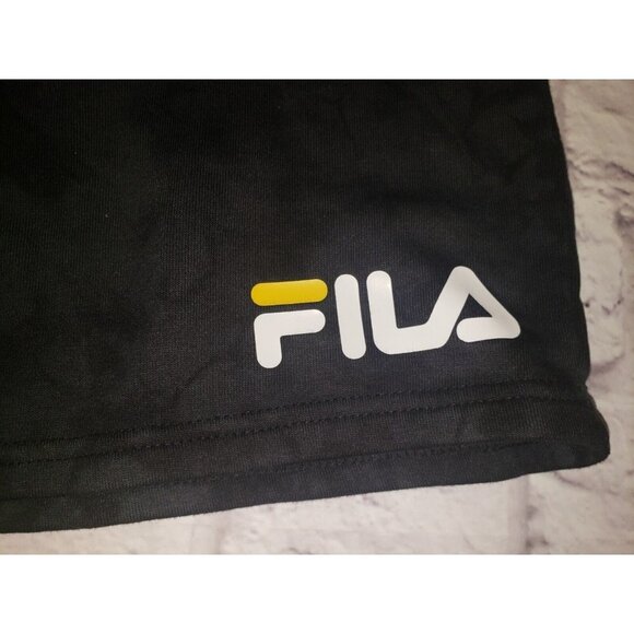 NEW Fila Boys Size Large Black Tie-Dye Sweat Shorts Drawstring Waist - Picture 2 of 6